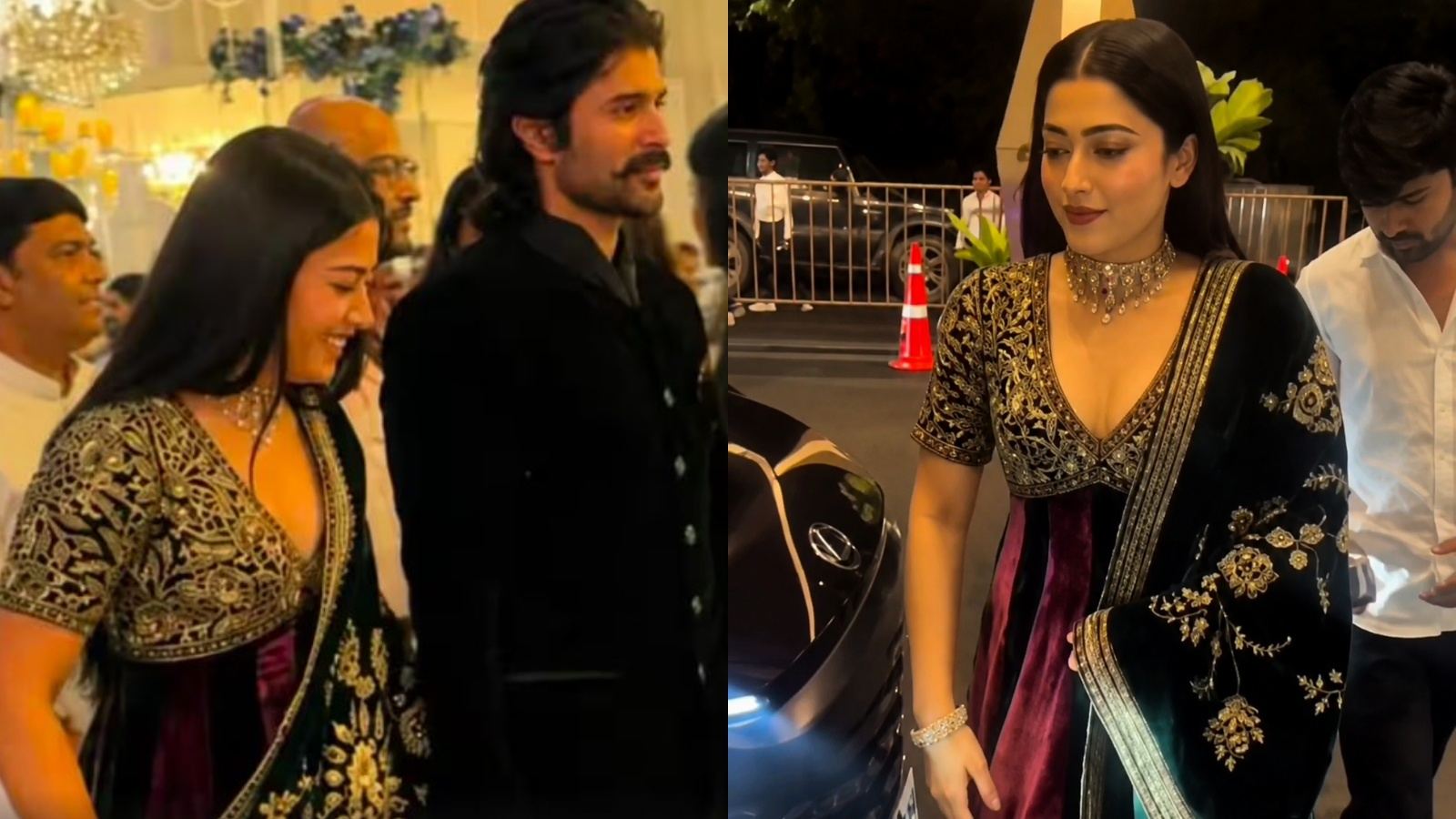 rashmika-mandanna-at-engagement-event-after-injury