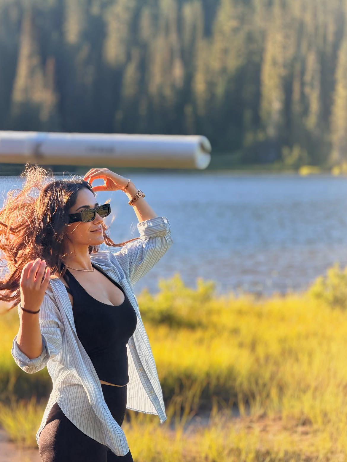 Ruhani Sharma In Chic Mountain Travel Fashion Look