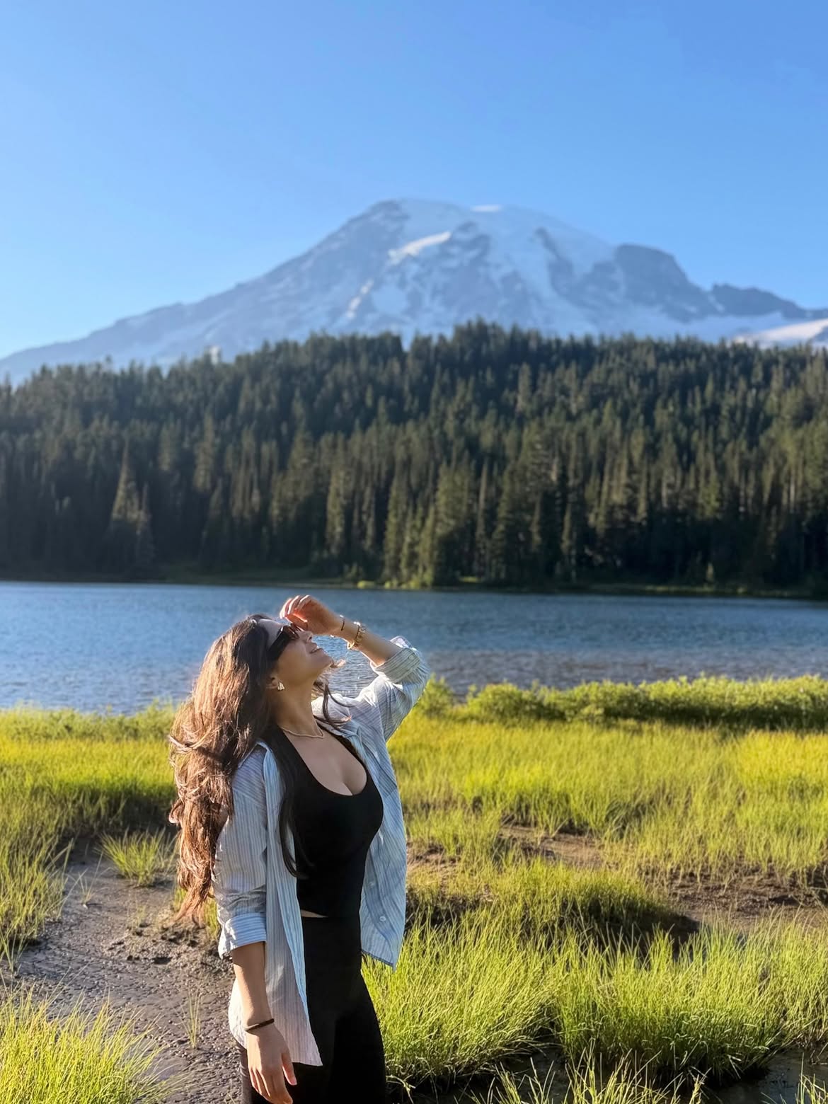 Ruhani Sharma Confident Travel Outfit Mountain View
