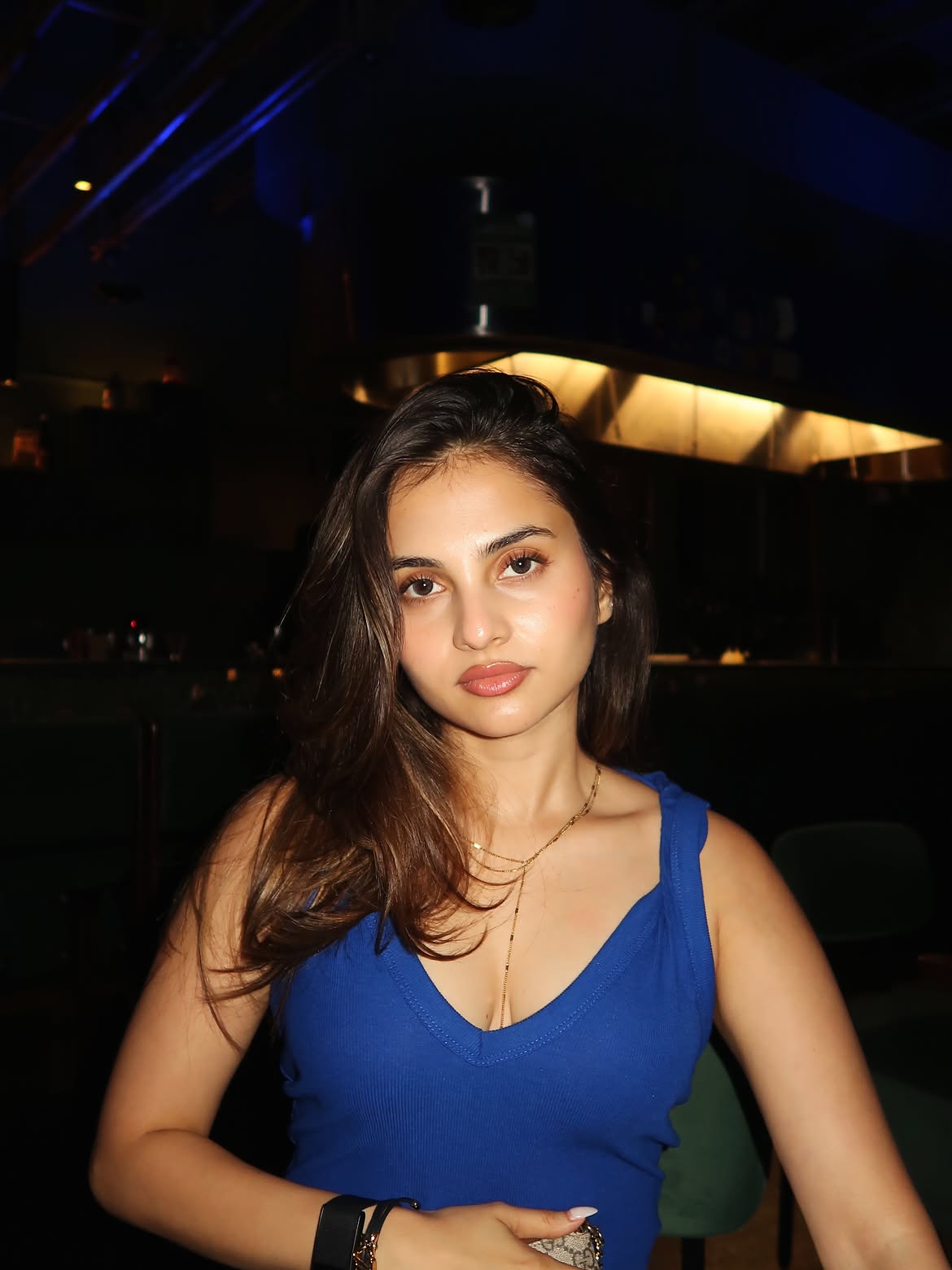 Sai Ramya Gives A Bold Blue Nighttime Pose