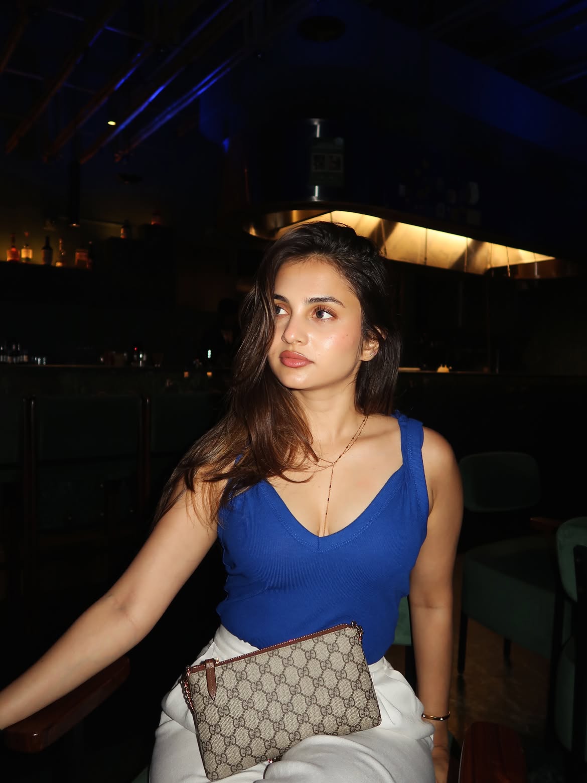 Sai Ramya Smiles In Blue With Confident Style