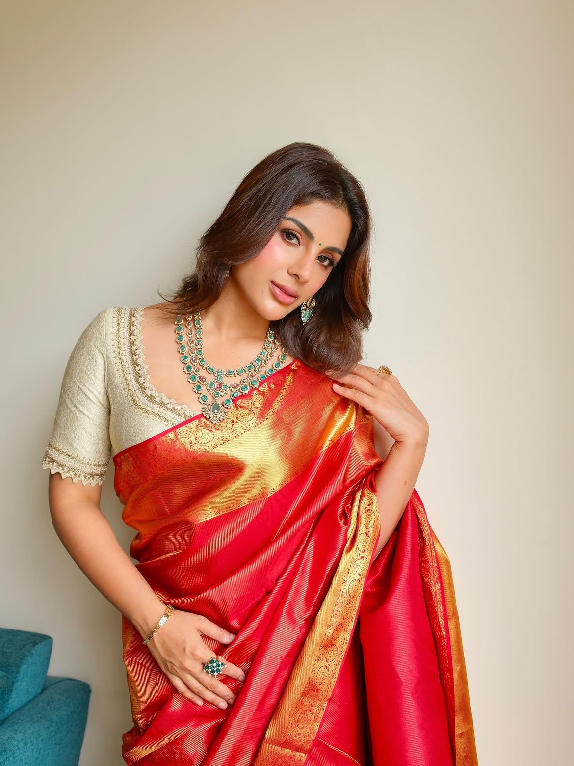 Confident Look Wearing Timeless Silk Saree Elegance