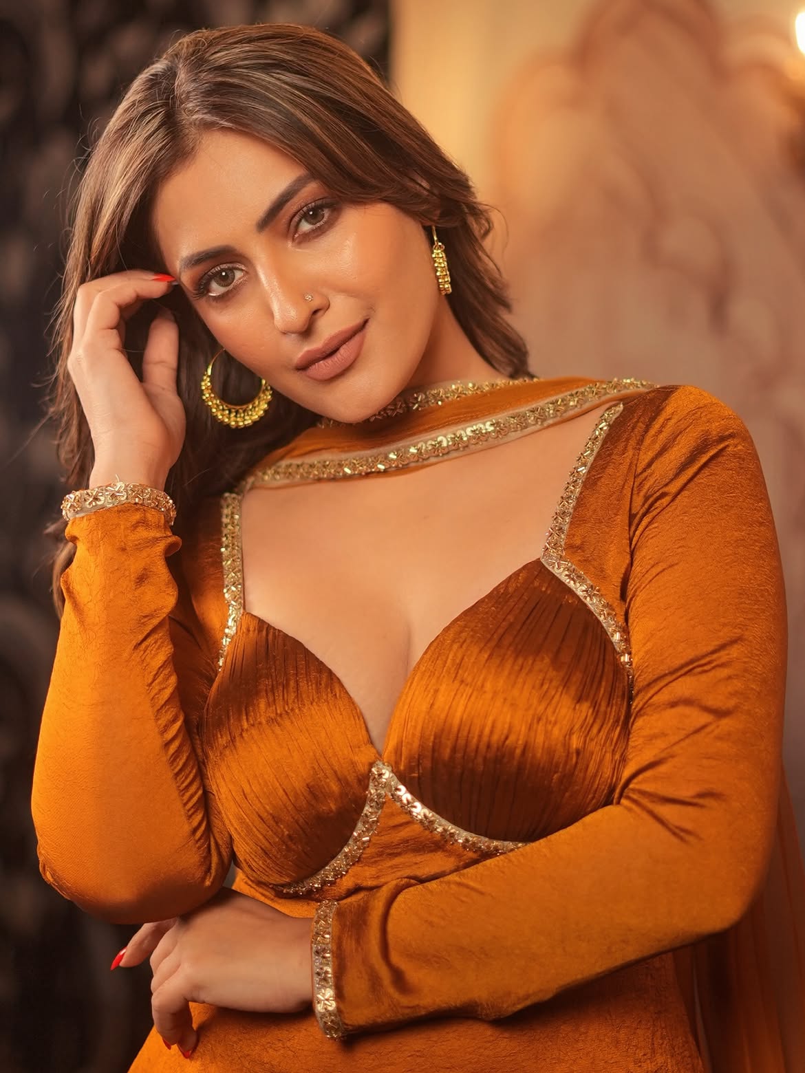 Shivangi Verma Radiates Confidence In Orange Fit