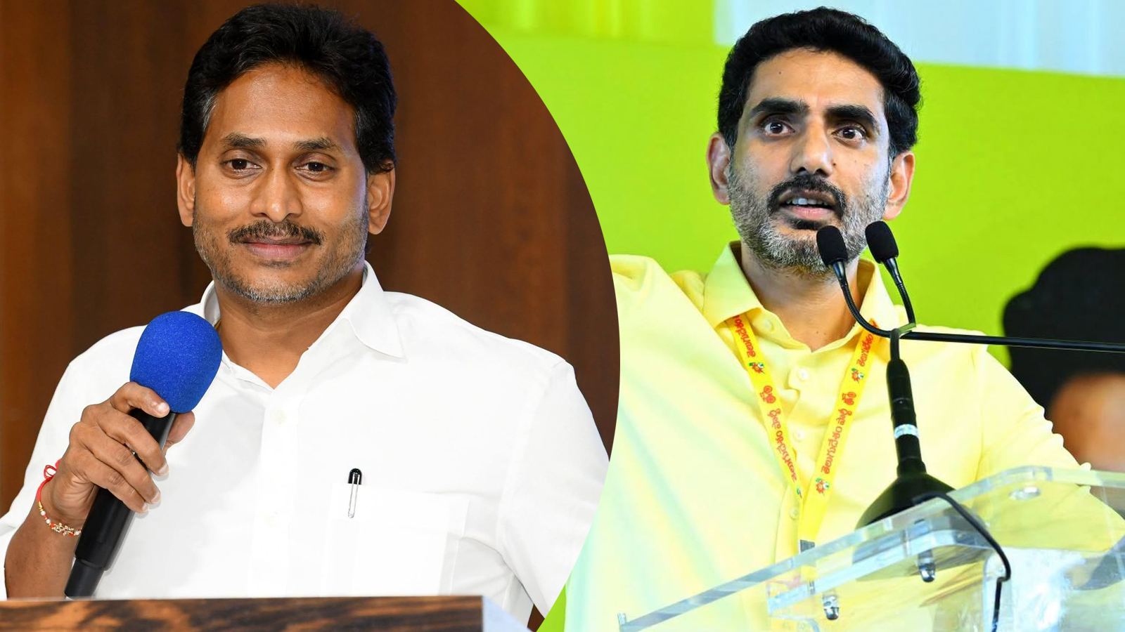 Jagan and Lokesh on school enrolment debate