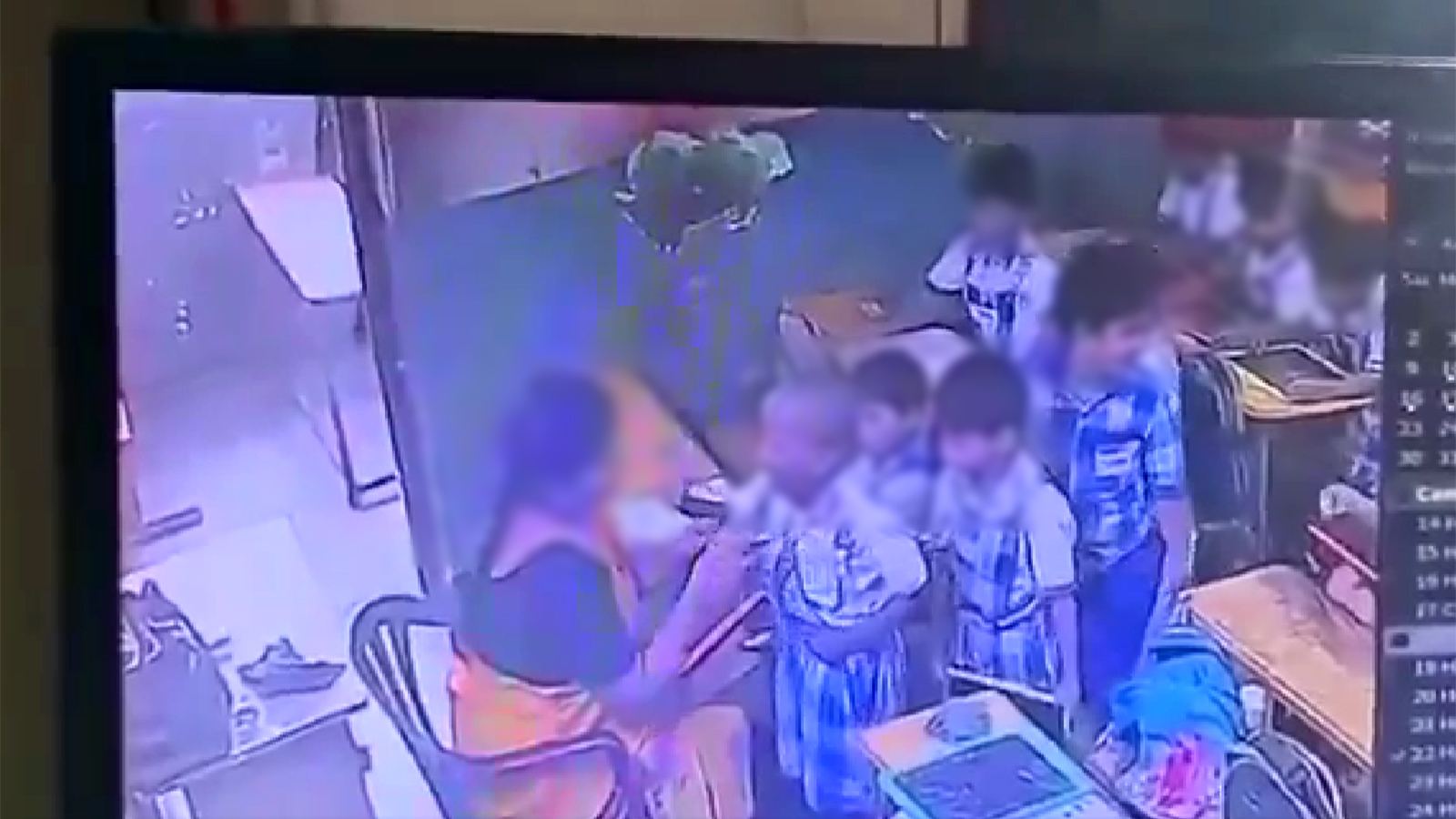 Police outside Visakhapatnam school after tragedy
