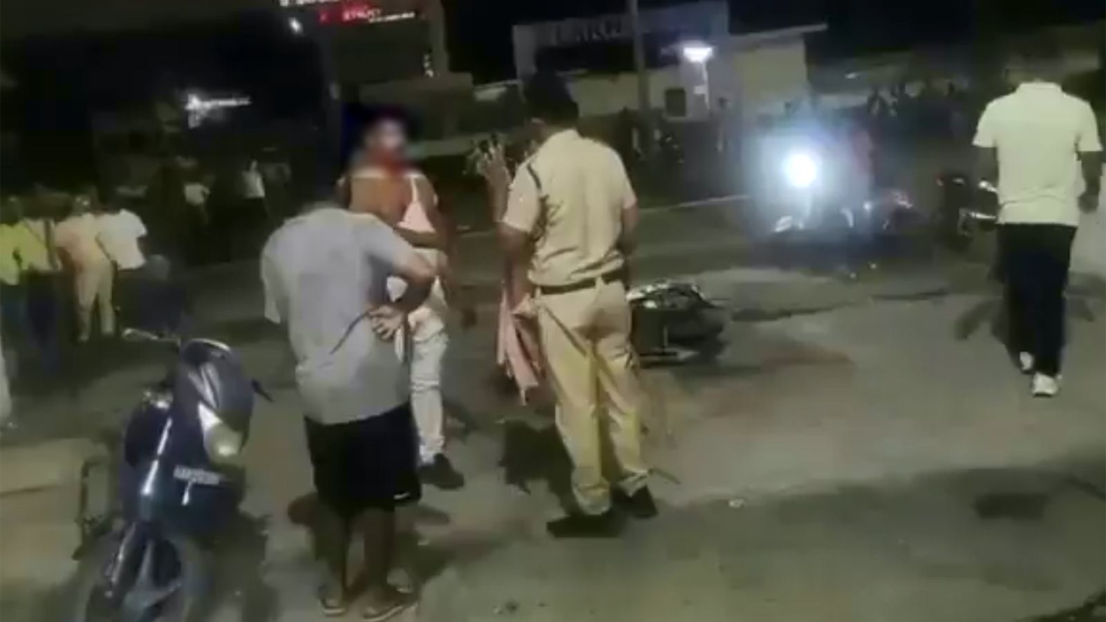 Warangal police viral clash video