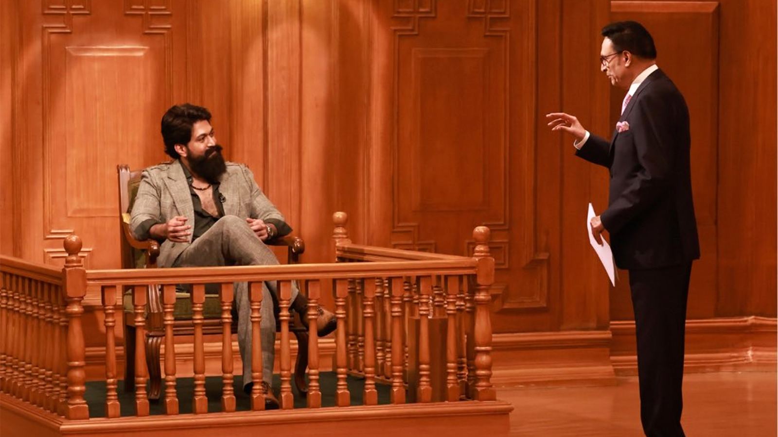 Yash during Aap Ki Adalat interview