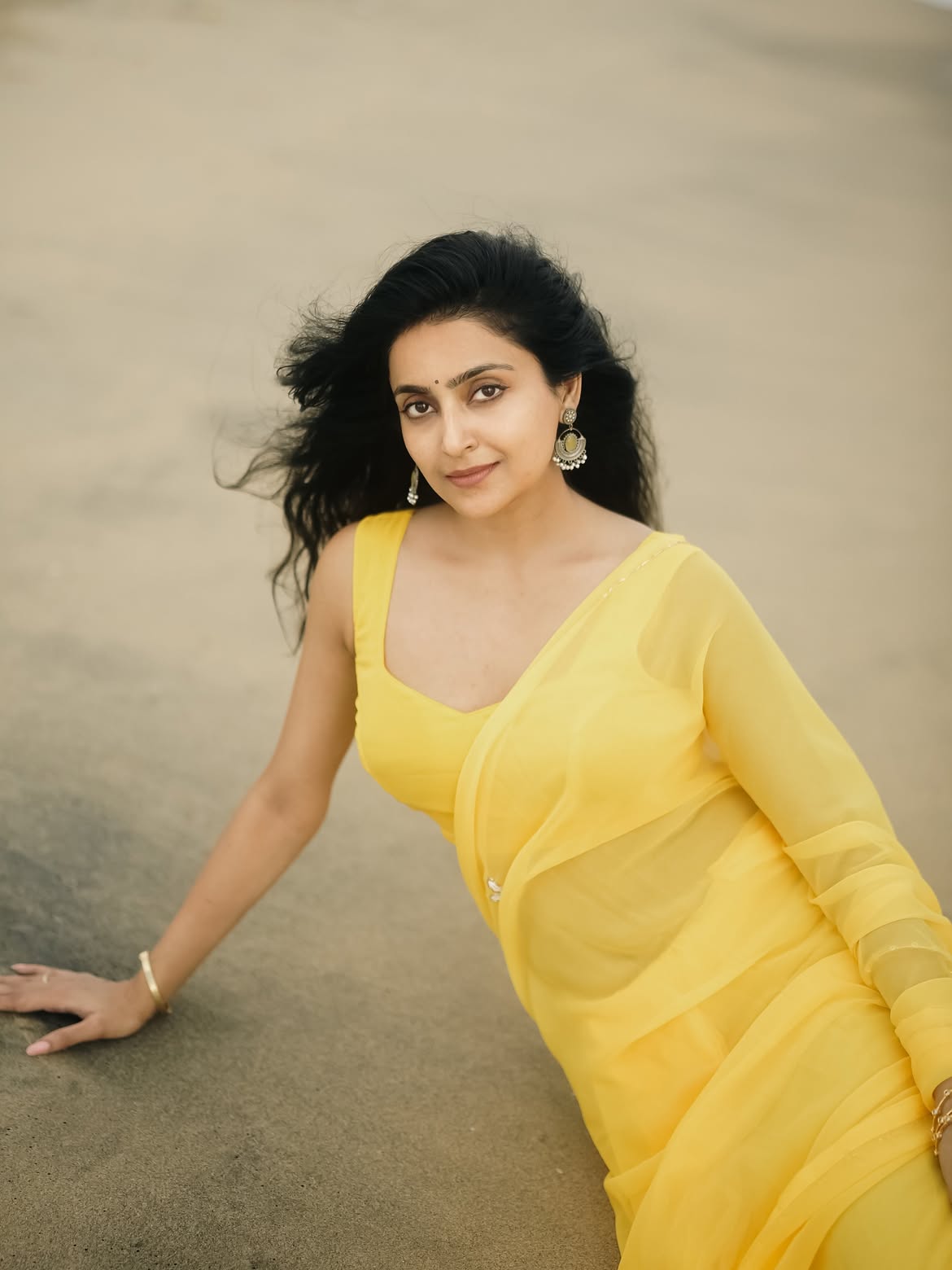 Avantika Mishra Sits Gracefully On Coastal Sands