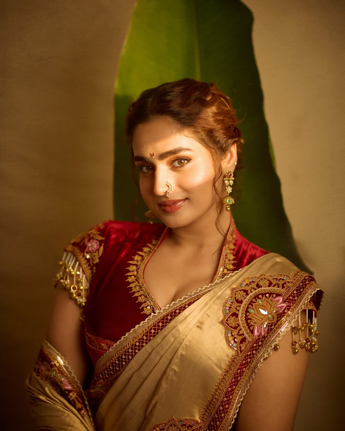 Ayesha Khan Gives Fierce Traditional Saree Look!