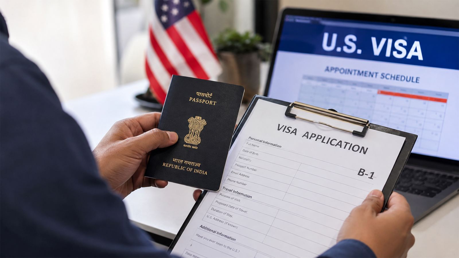 B-1 emergency visa slots unavailable in India