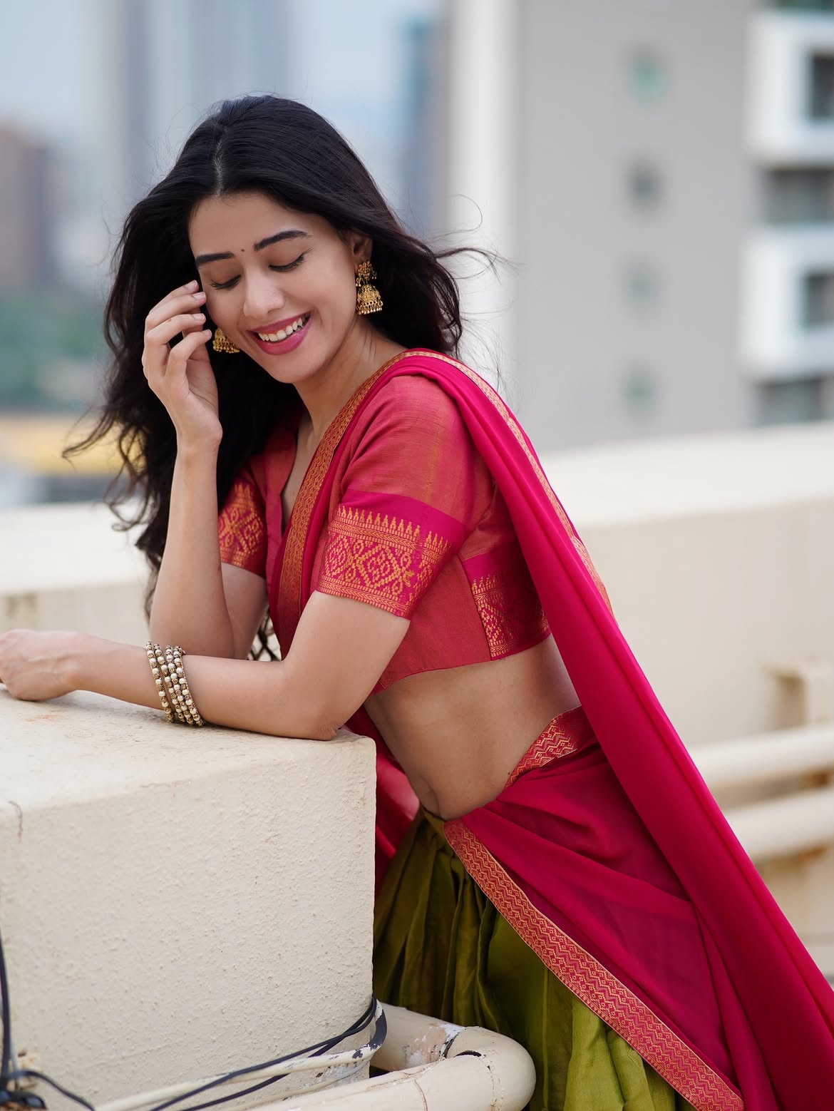 Beautiful Aarti Chikara Poses On A Sunny Rooftop