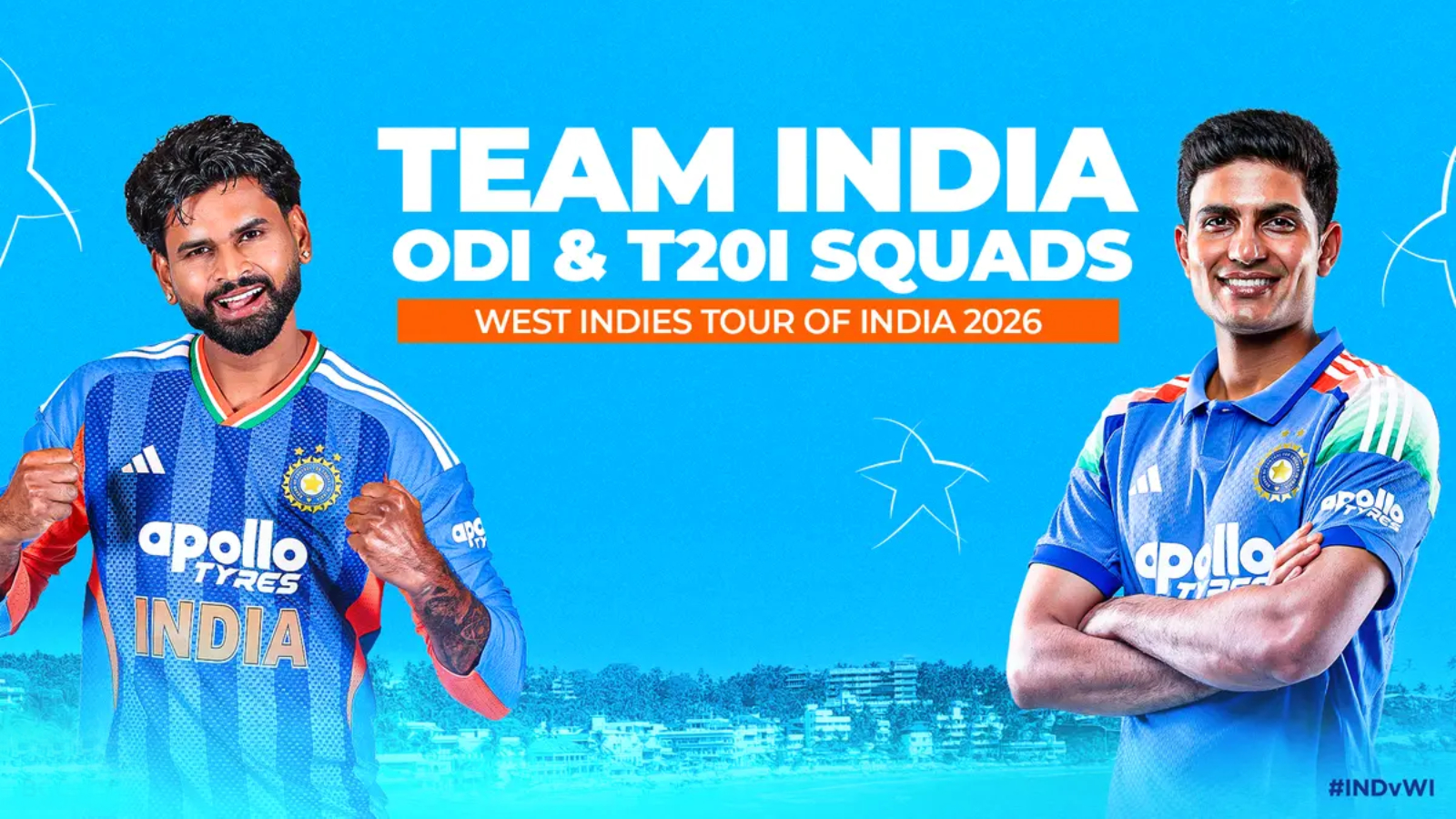India squad for West Indies series