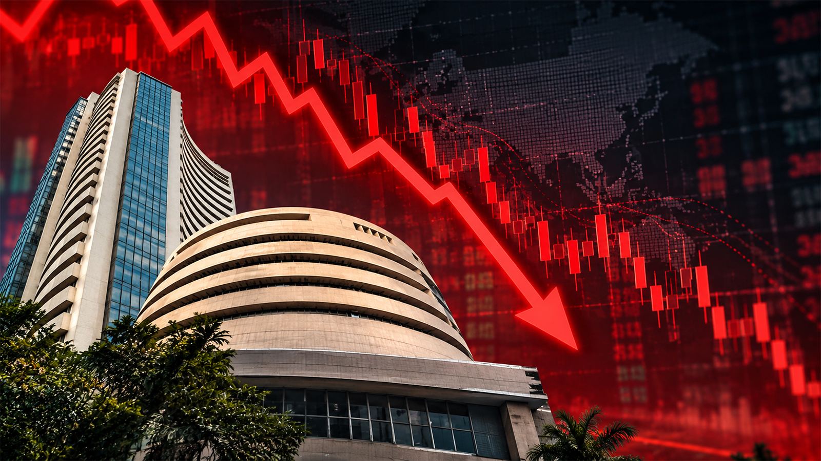 Sensex and Nifty fall amid market pressure