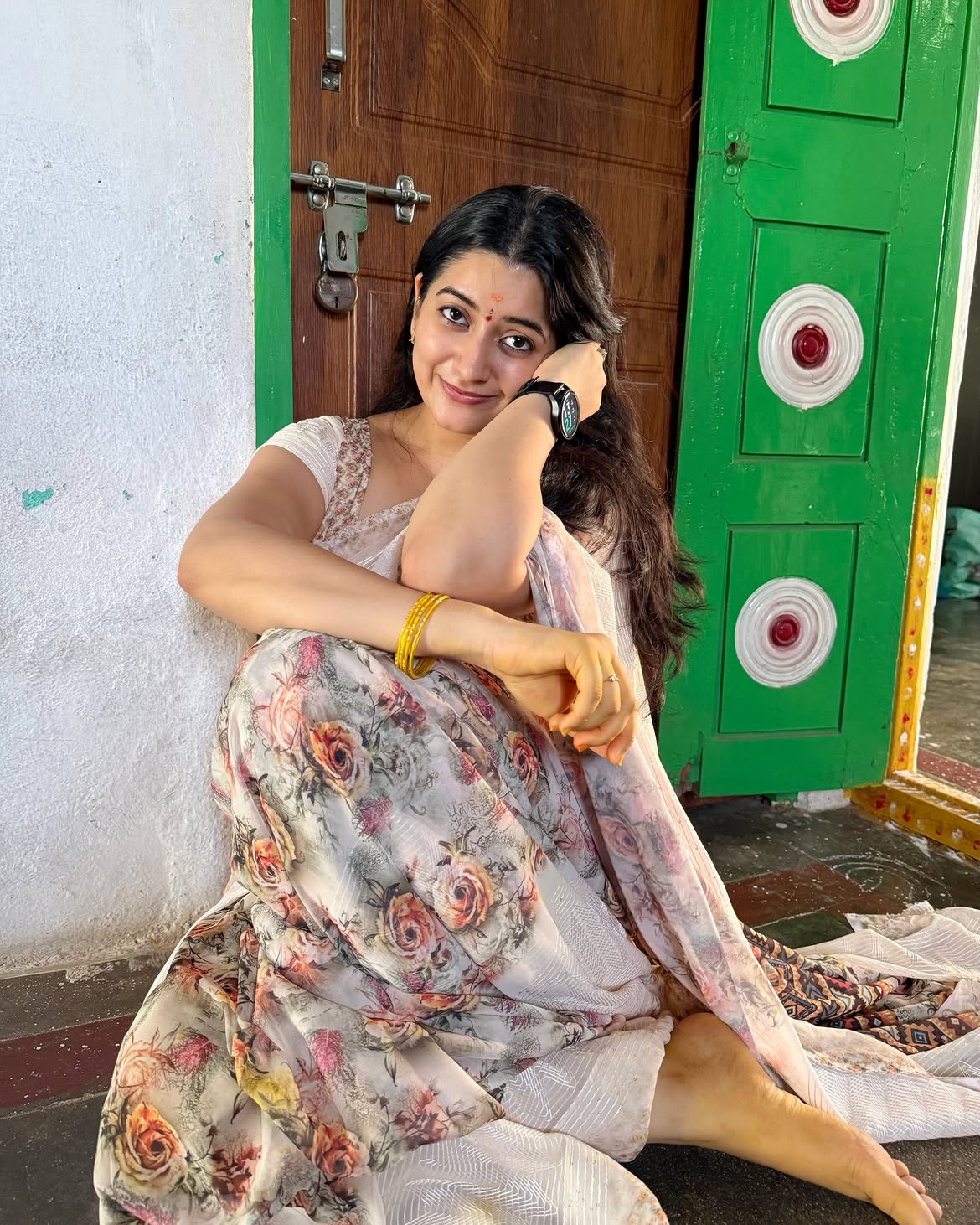 K Sudha Flaunts Playful Vibes In A Floral Sarees