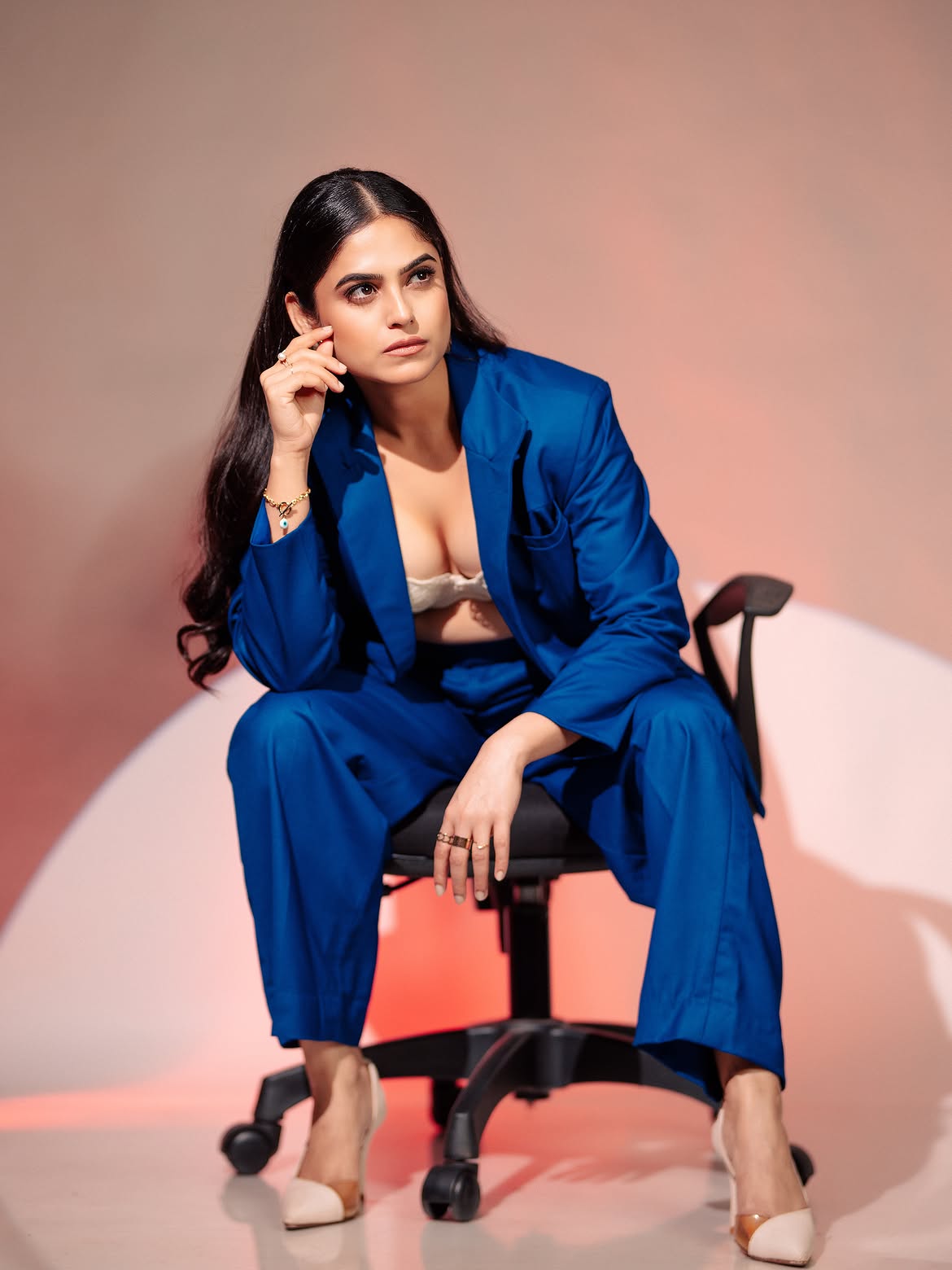 Naina Ganguly Strikes A Confident Seated Pose