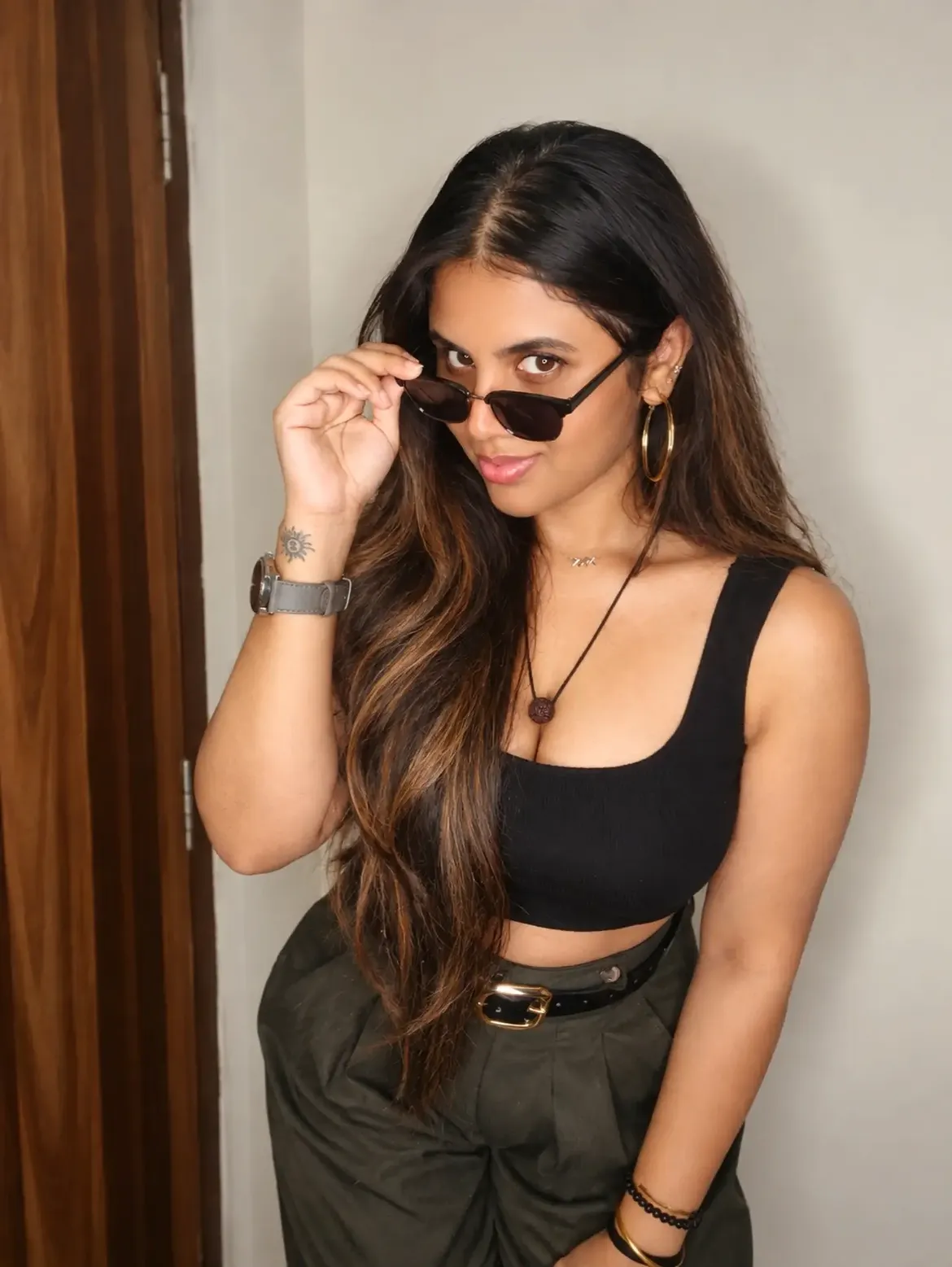 Neela Ramana With Long Hair And Black Crop Top!