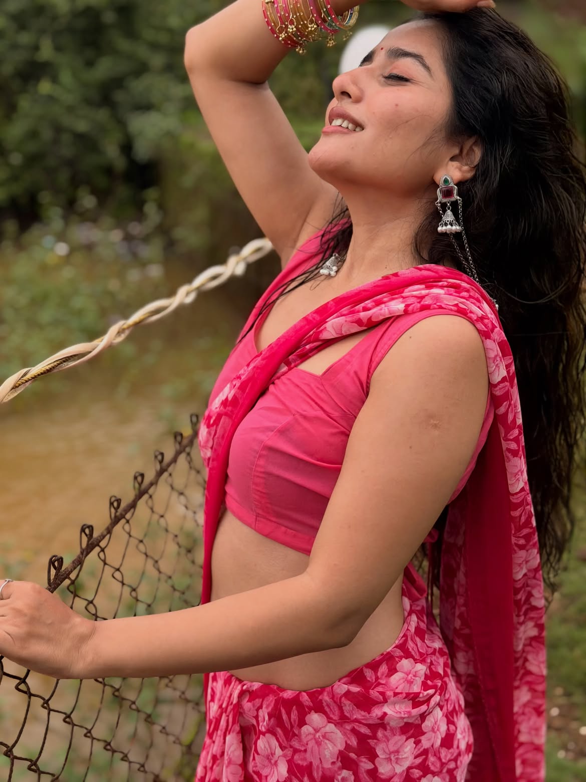 Payal Gupta Flashing A Radiant Smile In The Rain