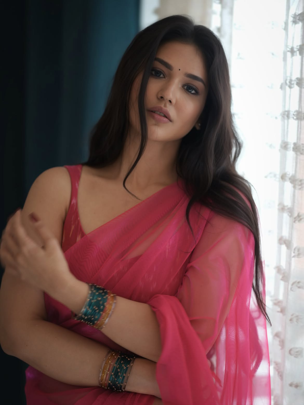 Priyanka Jawalkar Gives A Dreamy Pink Saree Pose