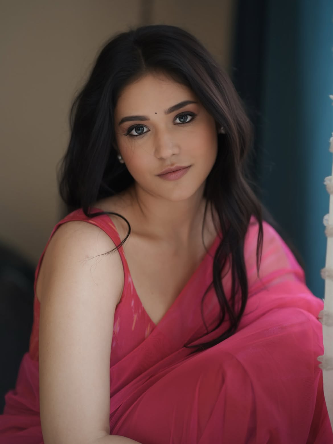 Priyanka Jawalkar Looks Chic In Sheer Pink Saree