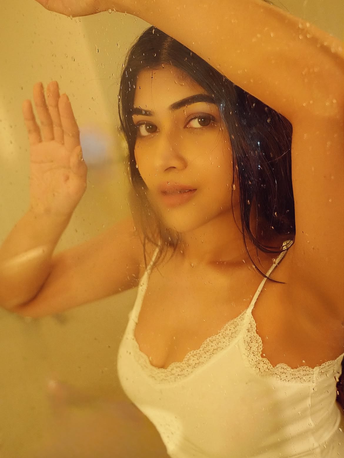 Srijita Ghosh Poses In White Lace Under Warm!!!!