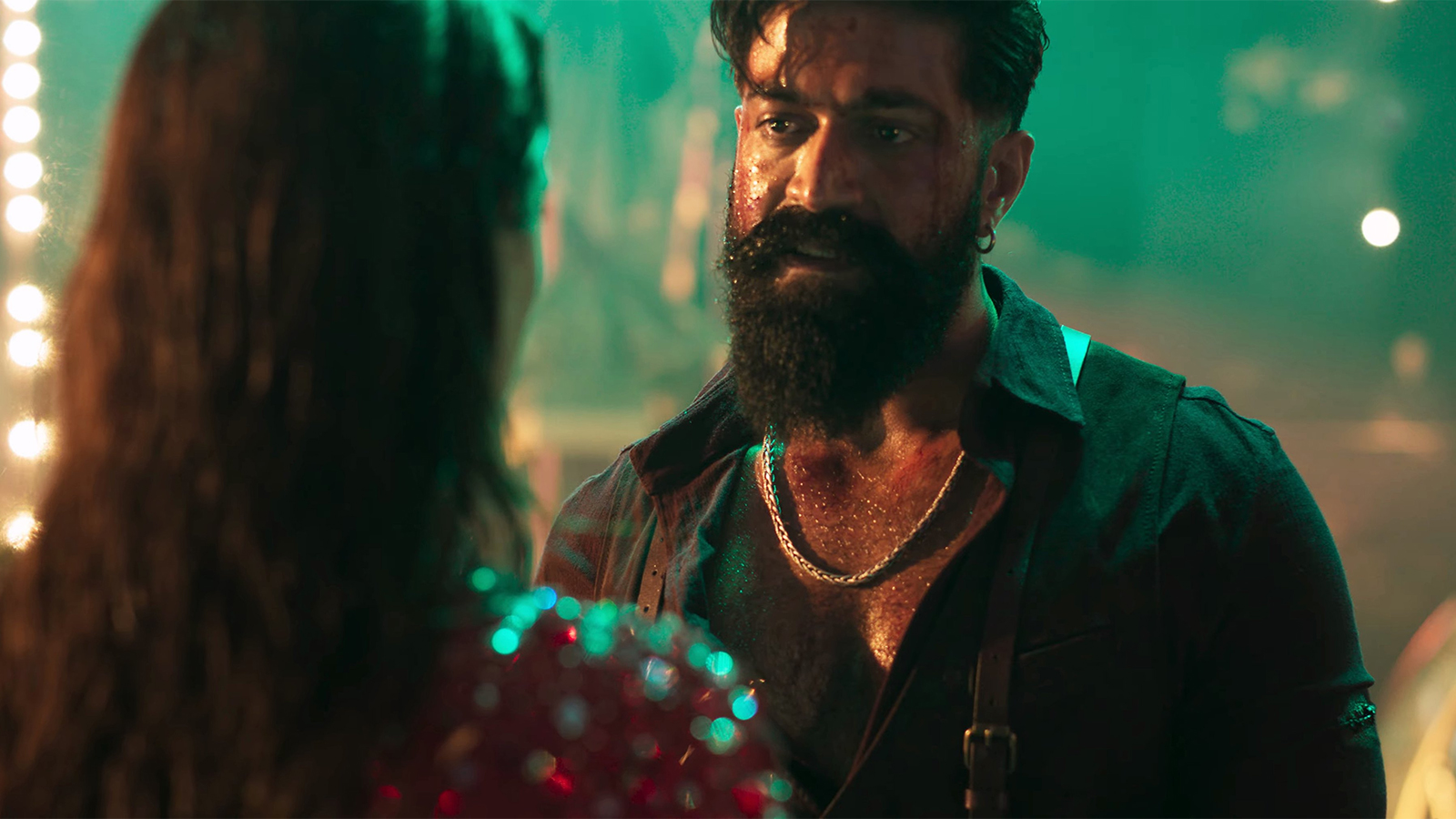 Yash in Toxic during an intense action scene
