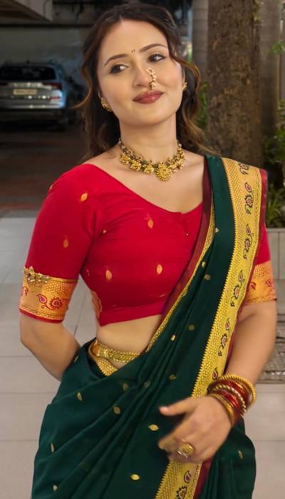 Pics: Varsha Owns The Frame In A Striking Saree Look