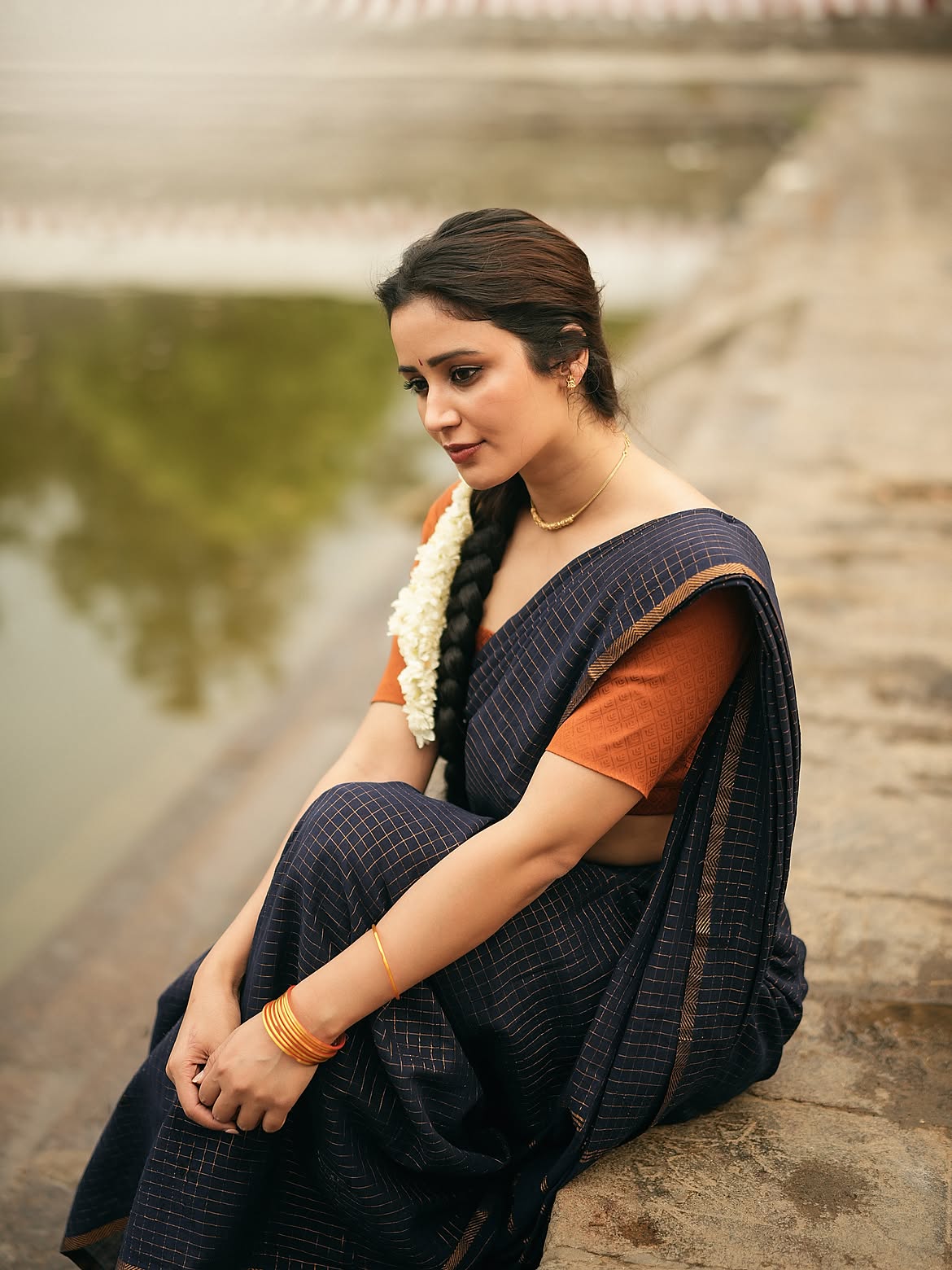 Anaira Gupta Stands Calmly Near Old Stonework!!!