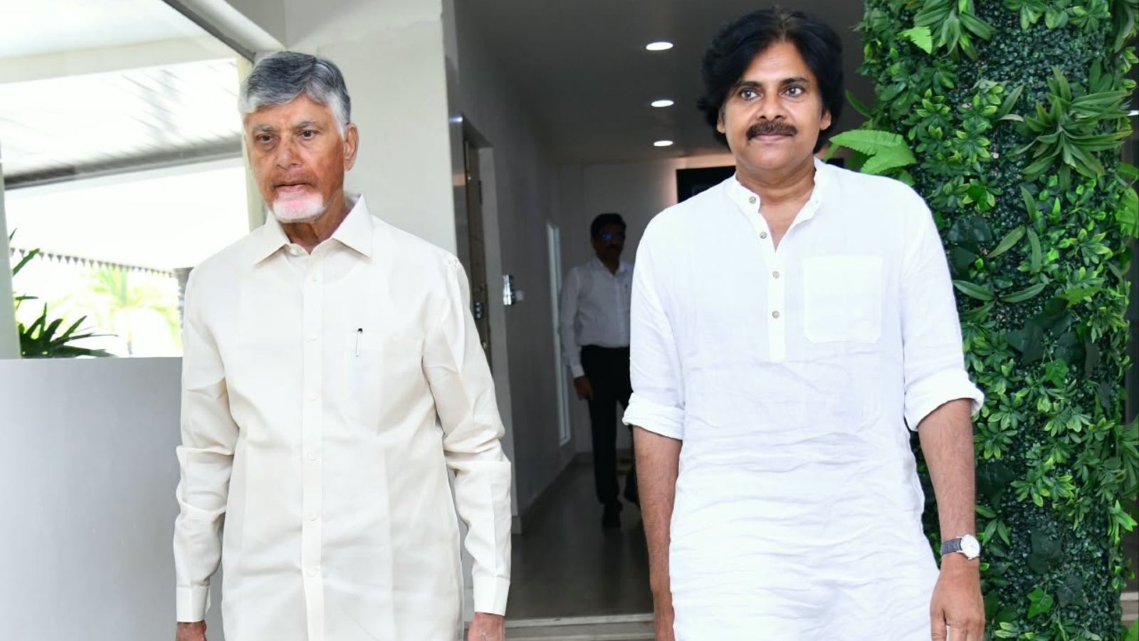 Chandrababu Naidu and Pawan Kalyan at poll talks