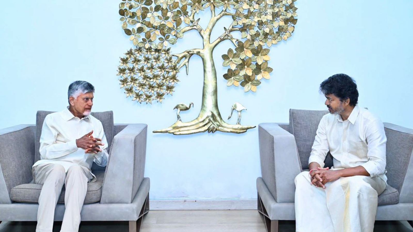 Chandrababu Naidu and Vijay water talks