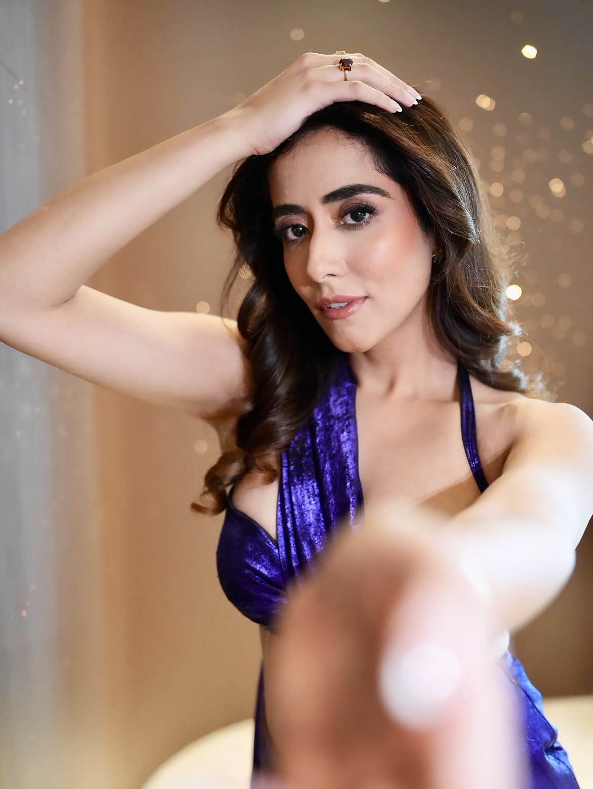 Jonita Gandhi Poses In Bold Purple Cutout Style!