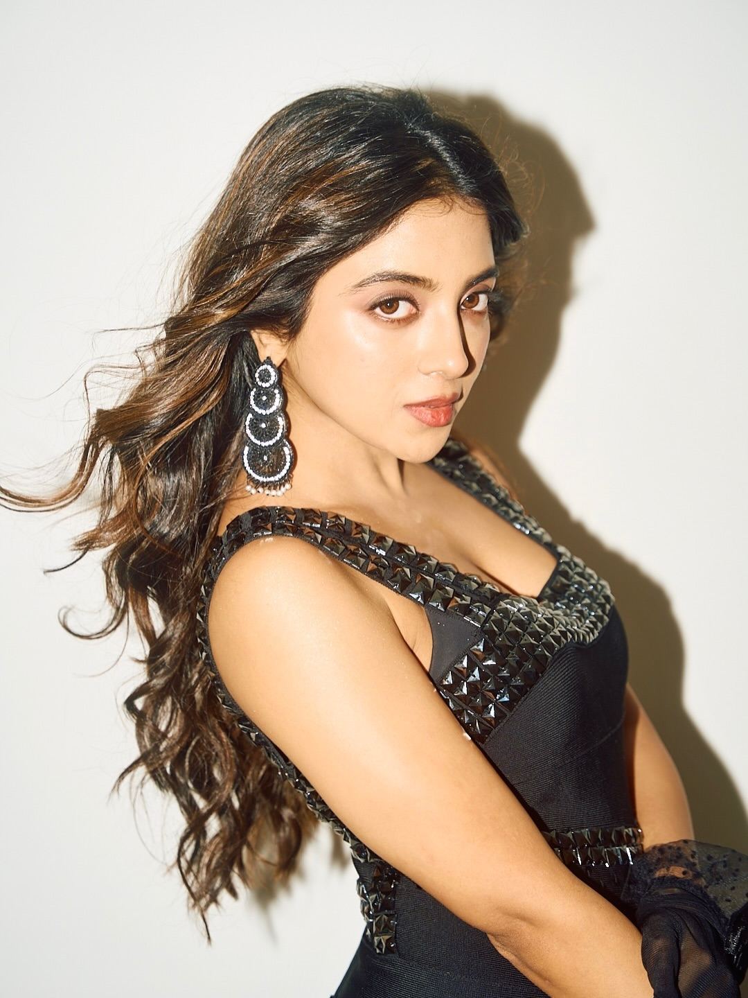 Khushi Dubey Poses In A Bold Black Studded Dress