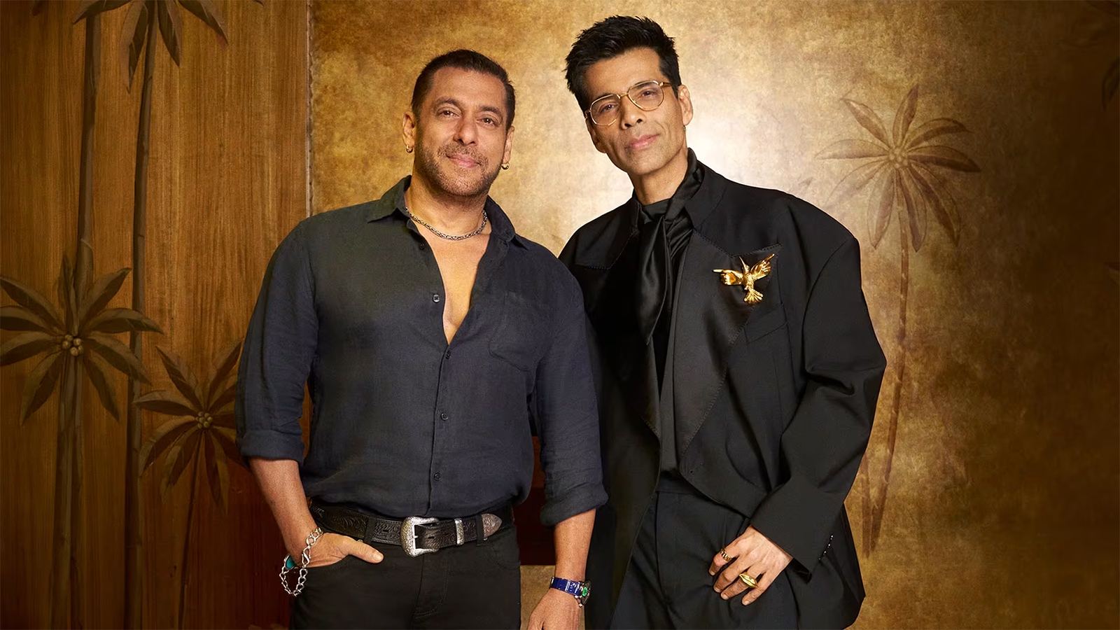 Salman Khan and Karisma Kapoor on KWKS9