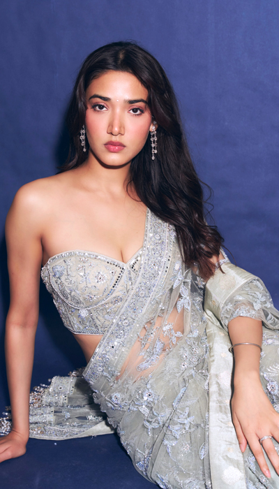 Pics: Medha's Silver Saree Look Is Pure Glamour