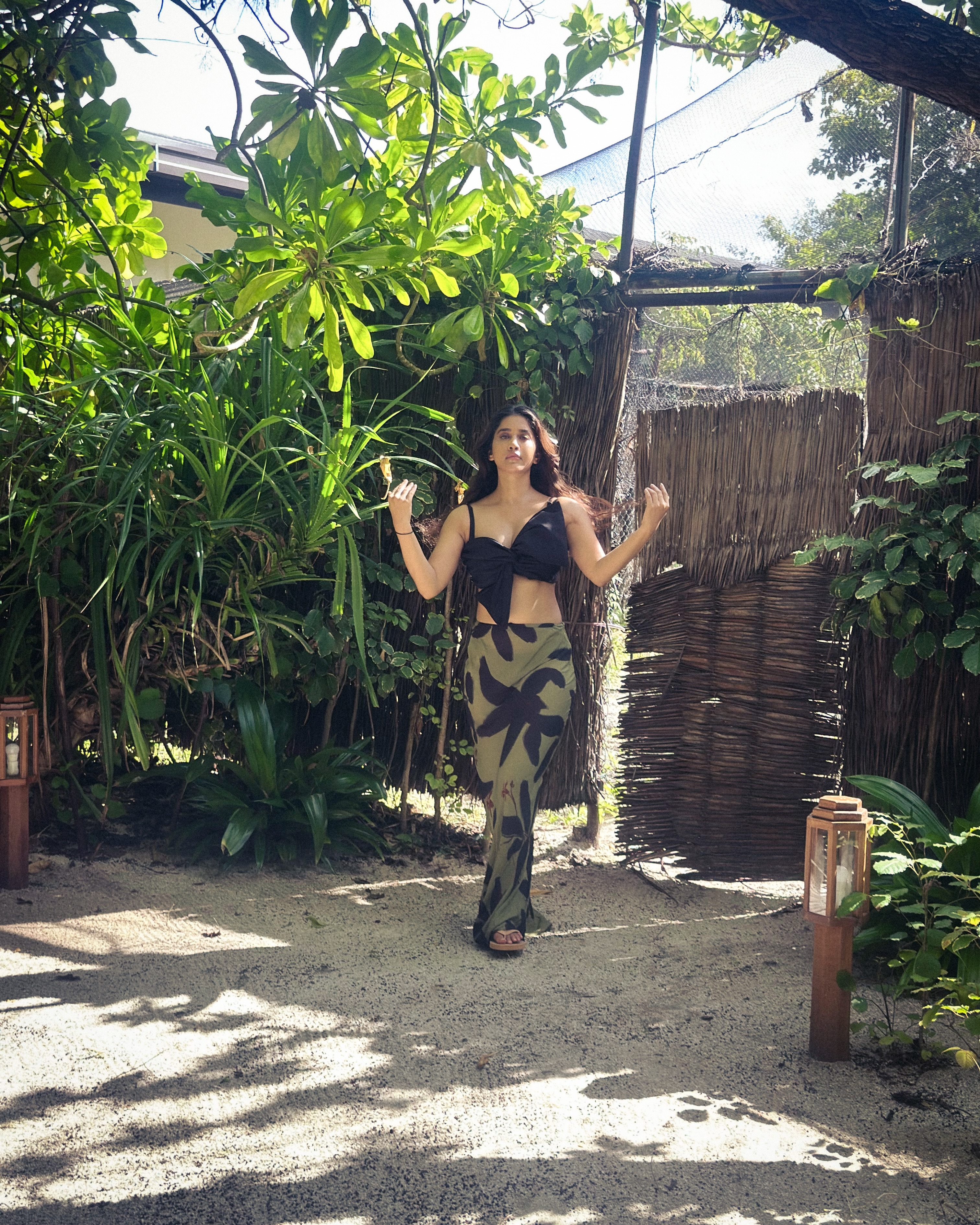 Nabha Natesh Walks Through A Leafy Island Path!!