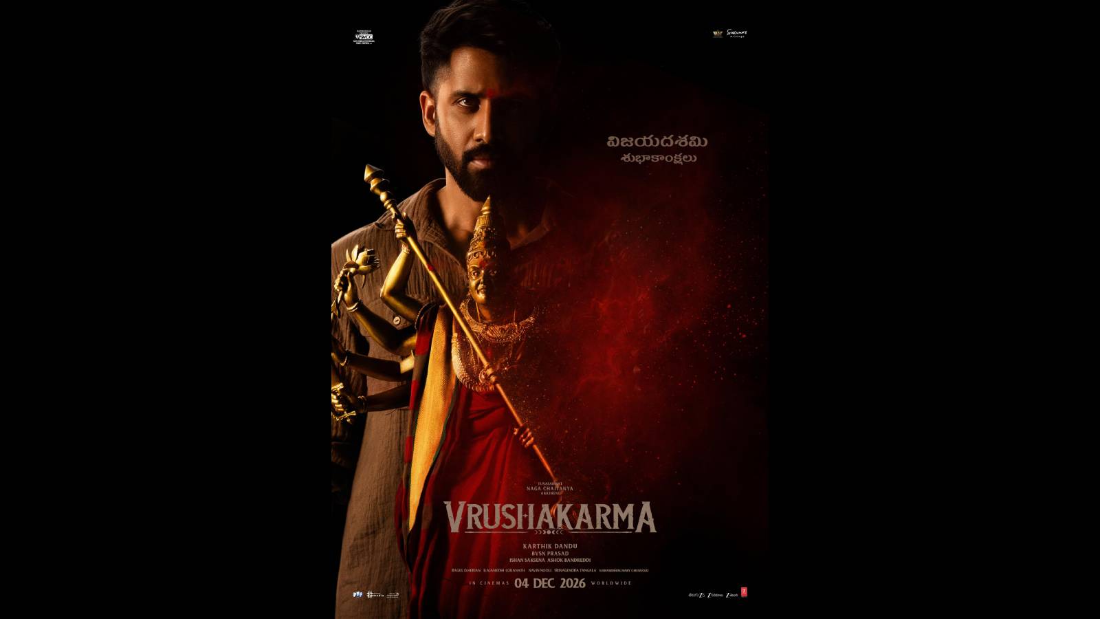 Naga Chaitanya Vrushakarma Dussehra Poster Shows Spiritual Side