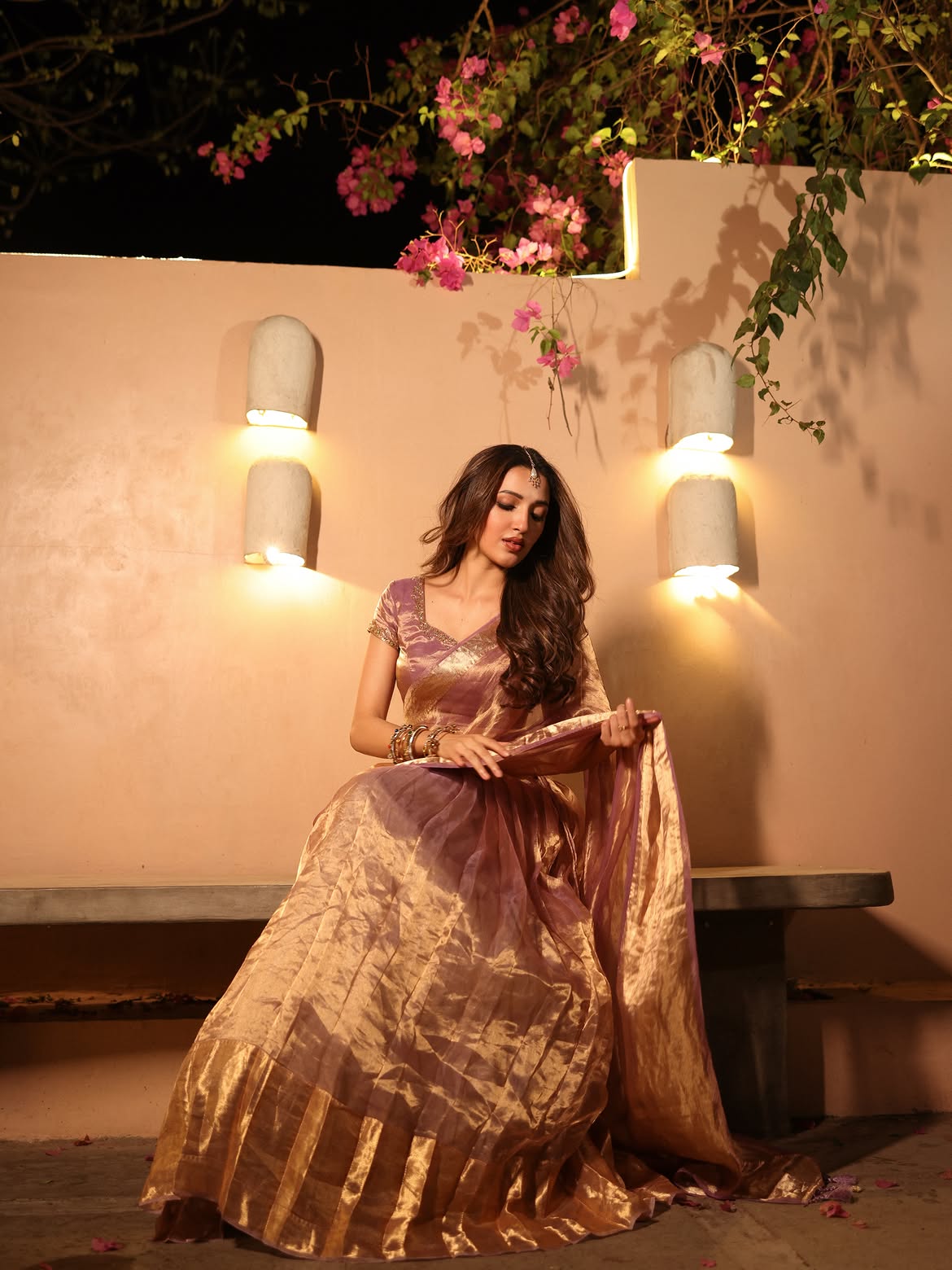 Neha Shetty Saree Glam Night Look