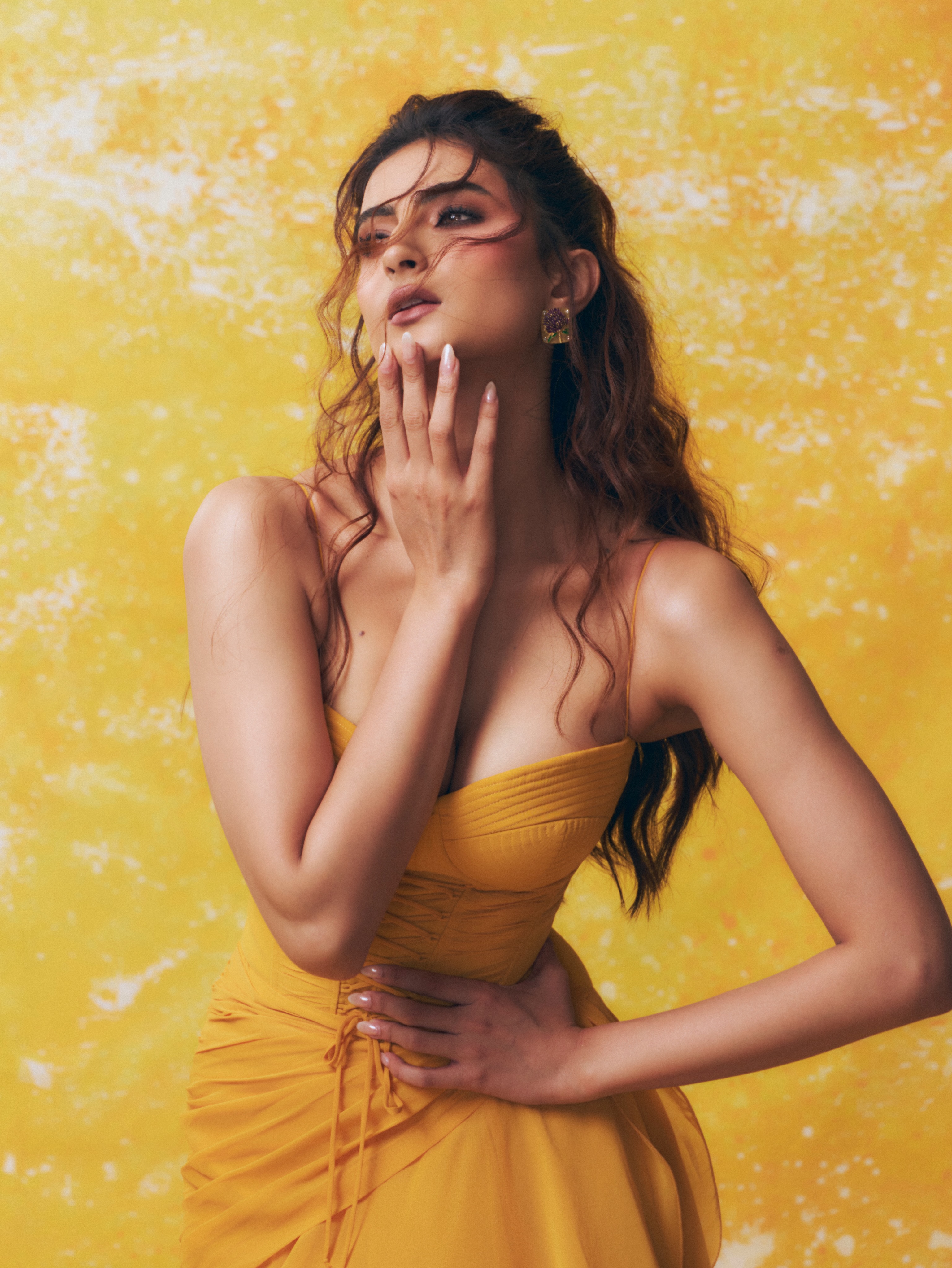 Palak Tiwari Strikes A Bold Studio Pose In Gold!