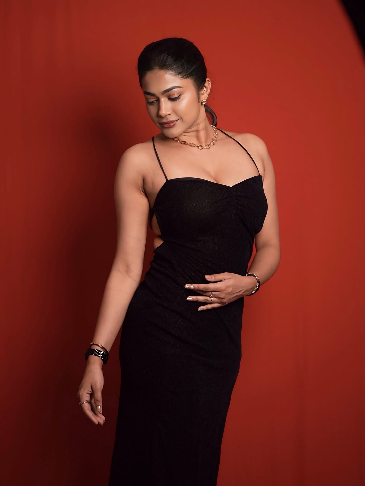 Payal Radhakrishna Poses In A Sleek Black Dress!
