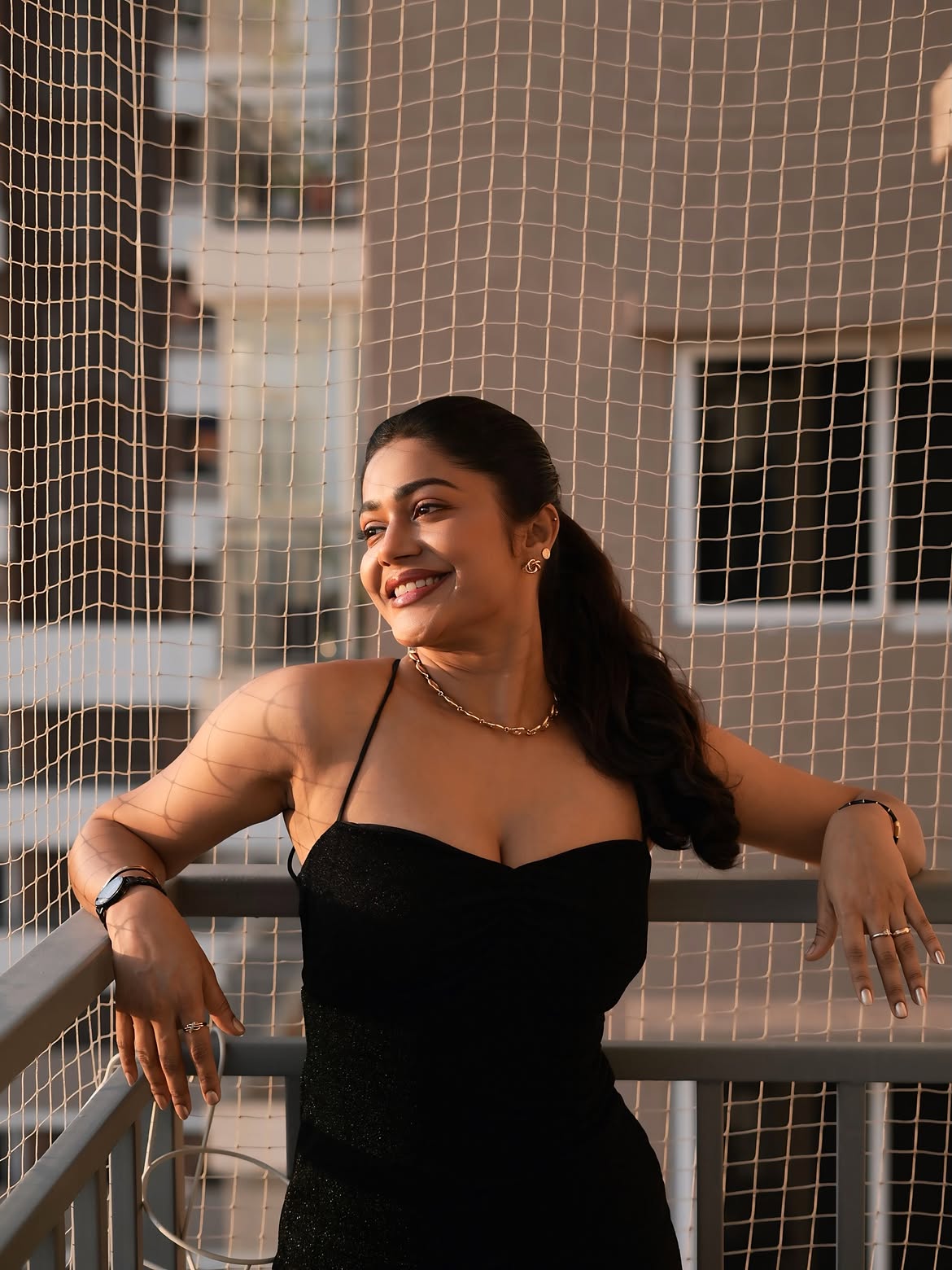 Payal Radhakrishna Styles A Black Strappy Gown!!