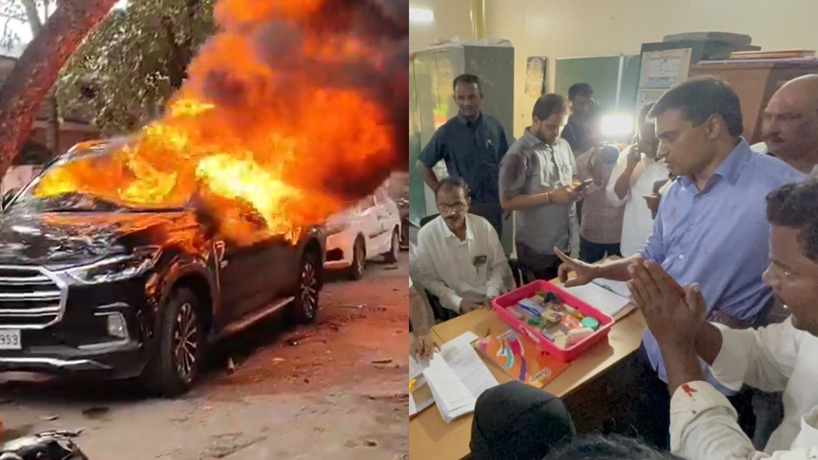 TDP YSRCP workers clash in Punganur
