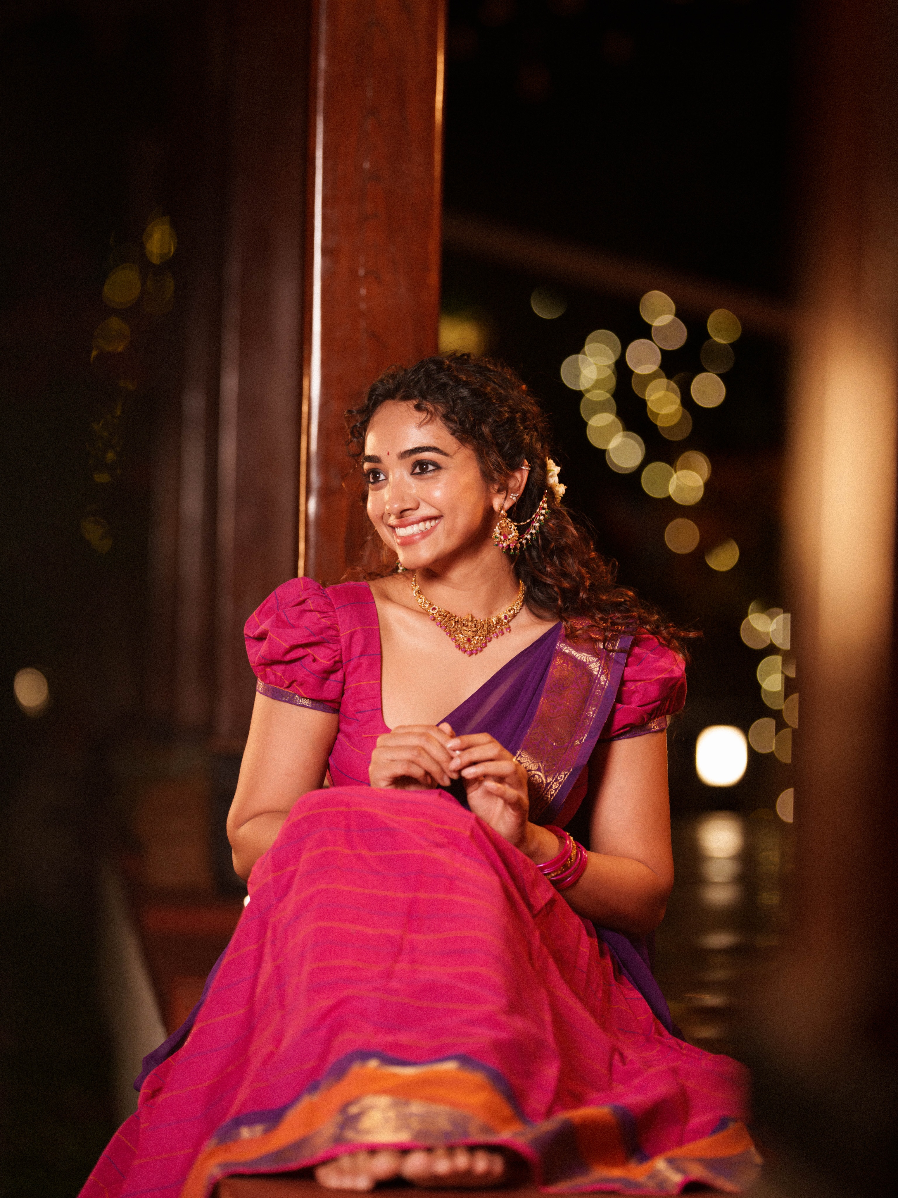 Saanve Megghana Reveals Her Curly Hair And Bindi