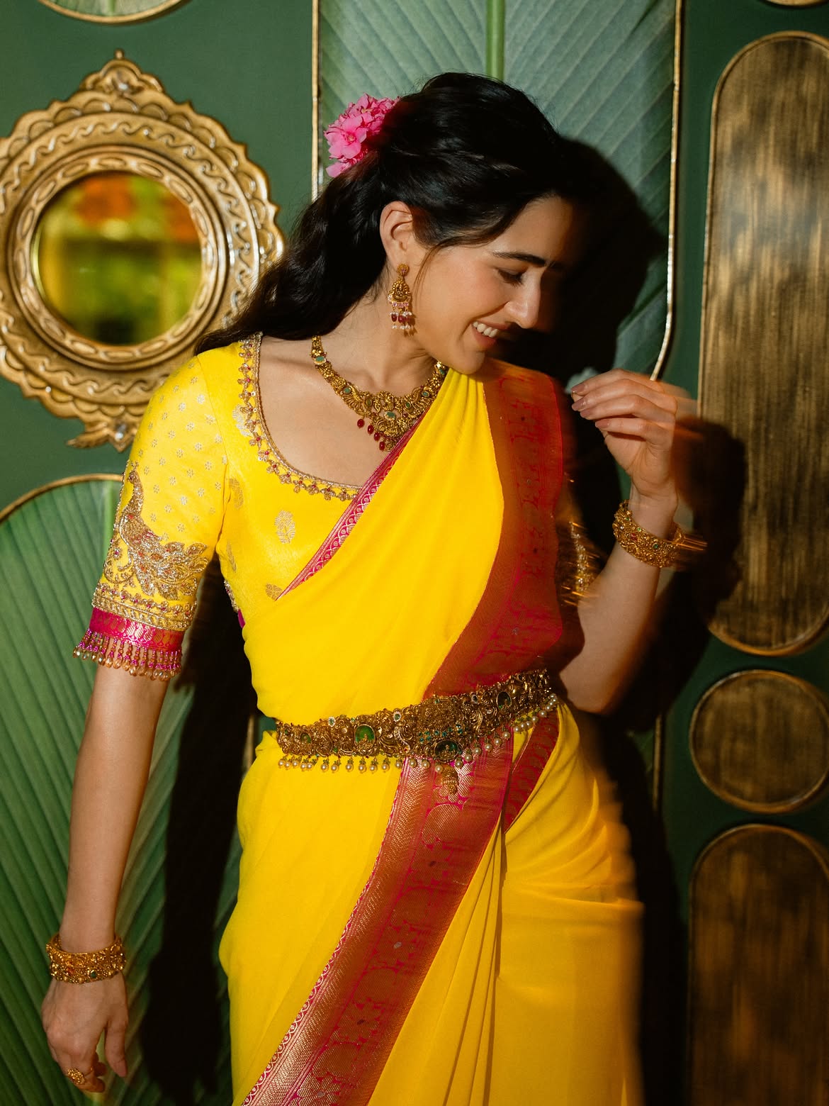 Sara Ali Khan Smiles In A Yellow Saree And Gold!