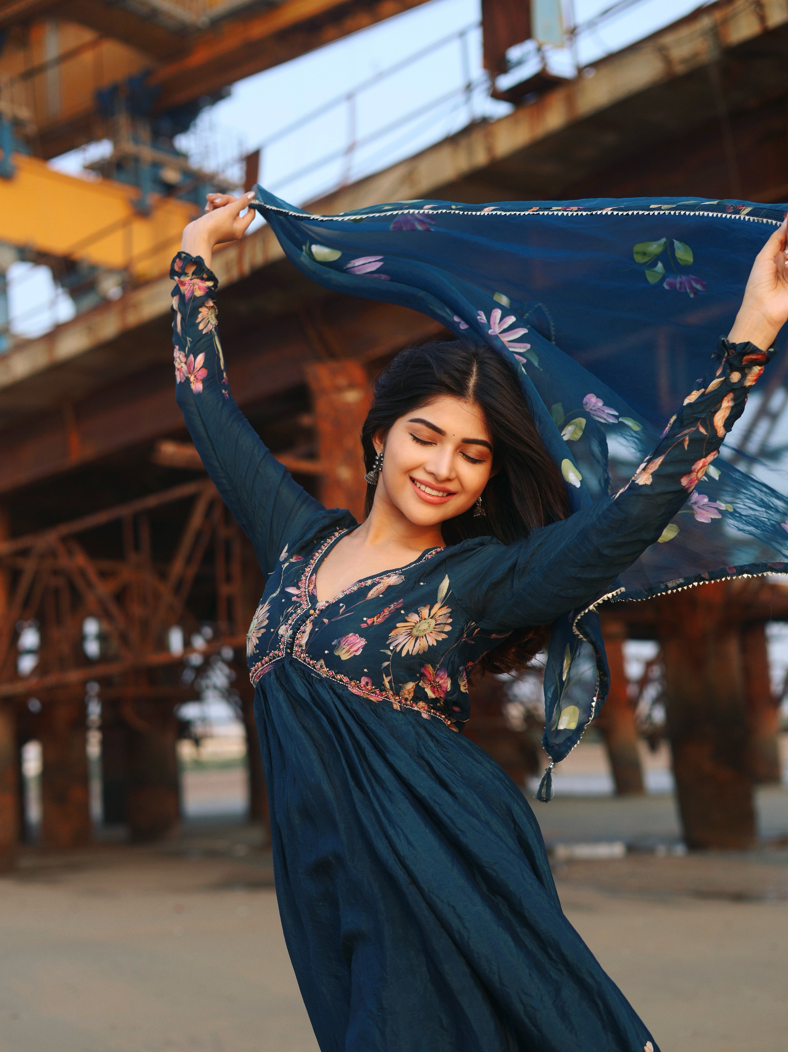 Srijita Ghosh Holds Her Dupatta At Her Cheek Now