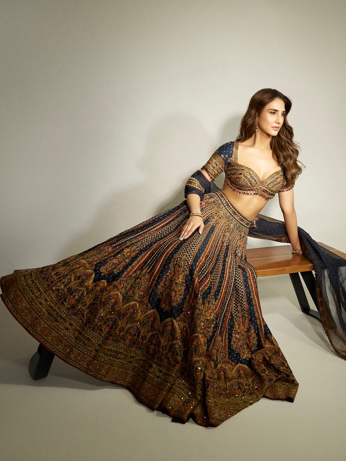 Vaani Kapoor Poses On A Bench In Ethnic Couture!