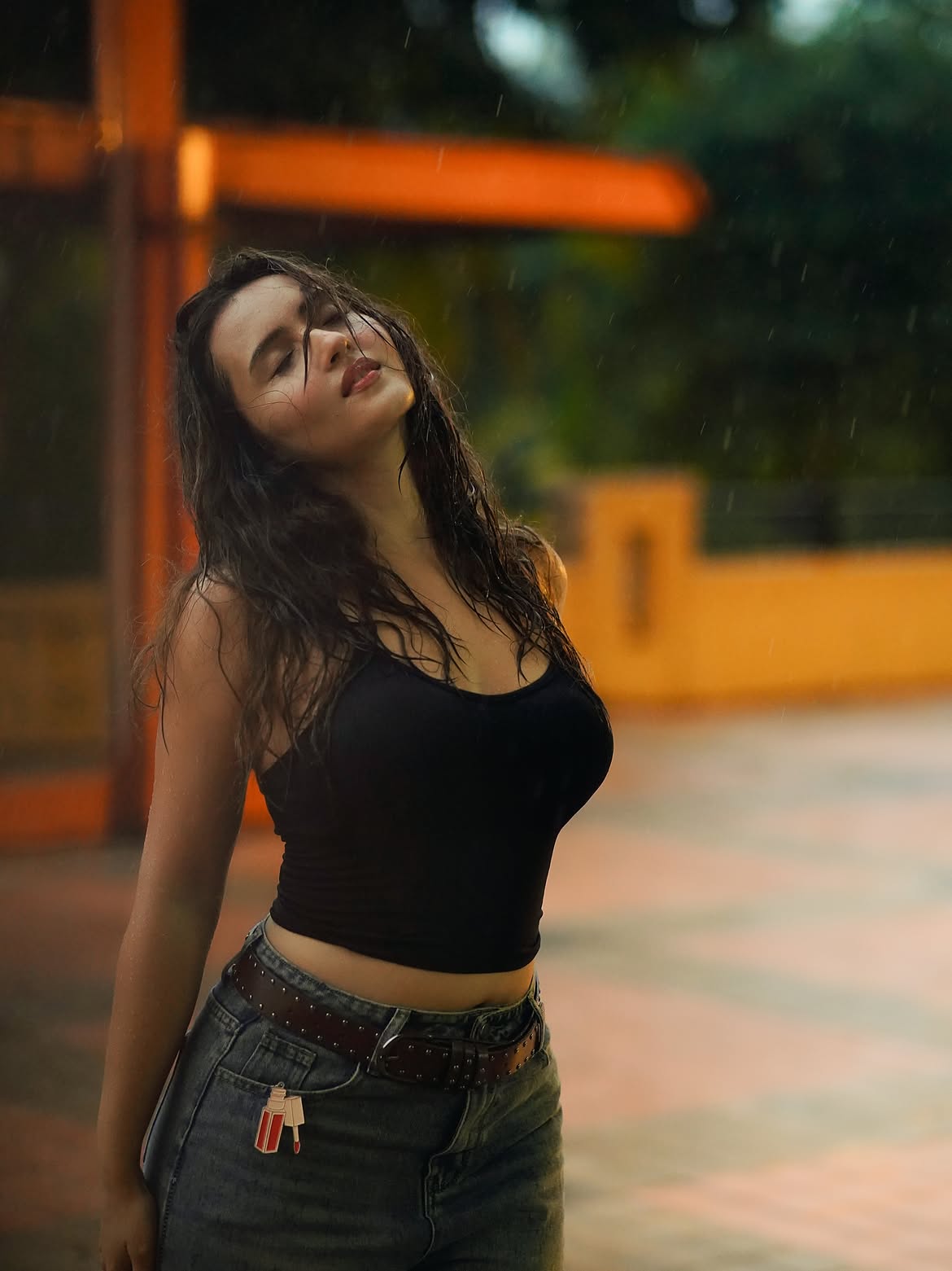 Varsha Rekhate Gives Fierce Attitude In Rain!!!!