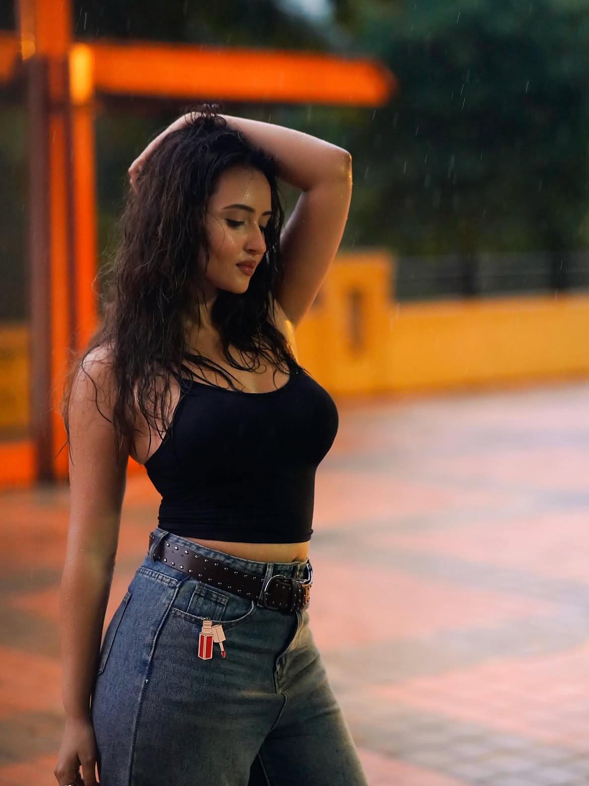Varsha Rekhate Poses In Rain With Wet Hair Glam!